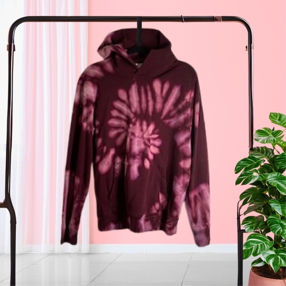 GAP Tops - Gap Tie-Dye Burgundy Hoodie - Size Medium